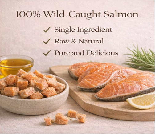 Freeze-Dried-Salmon-Fillet-Cubes -(Premium -Cut)